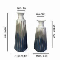 Vase de table en métal décoratif en fer mat, écologique, style moderne, ferme et côtier, pour décoration intérieure, centre de table, salon, vente en gros