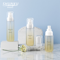 Flacons en plastique PET vides pour brumes corporelles, couleur personnalisée, 100, 120, 150 ml, gris, emballage cosmétique, flacon pompe pour lotion pour le visage, vaporisateur