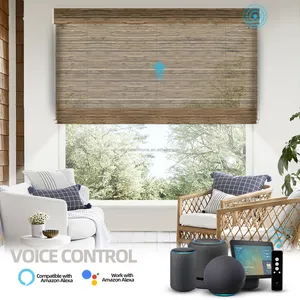 Smart Wifi Tubular Roman Shade Venetian Blinds Pleated Blinds Motor Bamboo Window Blinds