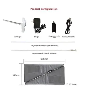 मवेशी घोड़े की भेड़ हिरण कृत्रिम गर्भाधान बंदूक और उपकरण पशु पशु चिकित्सक SJQKS-01 सफेद/चांदी नई - Product Image 6