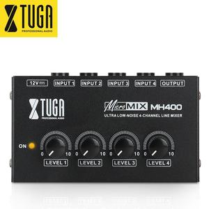 XTUGA MH400 4-Channel Mini Mixer Console USB Audio <strong>Interface</strong> Sound Card for <strong>PC</strong> Phone Home <strong>Recording</strong> - Product Image 1