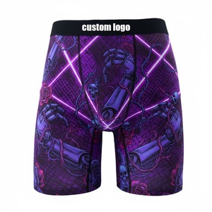 Boxer da <span class=keywords><strong>Uomo</strong></span> Traspiranti in Poliestere/Cotone, Anti-Contrazione, Antibatterici, Eco-Friendly, Asciugatura Rapida, Nuova Stampa - Product Image 1