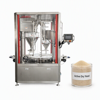 Machine de remplissage de poudre de levure entièrement automatique de précision, remplisseuse à vis sans fin micro-dosatrice servo-électrique, ligne d'embouteillage intégrée