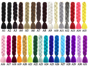 24 pollici 100g Yaki dritto intrecciatura capelli sintetici all'ingrosso colorato <span class=keywords><strong>trecce</strong></span> jumbo extension africano treccia - Product Image 4