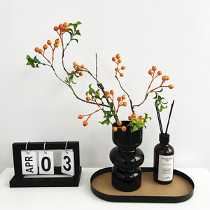 Bouquet de baies d'argousier artificielles écologiques à toucher naturel simulé, pour Noël, Pâques, Halloween, maison et cuisine - Product Image 4