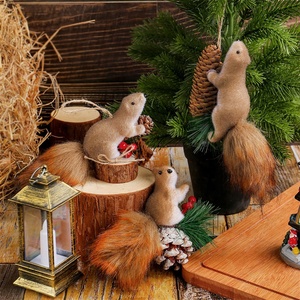 Figurines d'animaux miniatures de dessin animé à faire soi-même, souris et écureuils mignons, mini-artisanat en mousse pour la décoration de bureau, de jardin et de la maison - Product Image 2