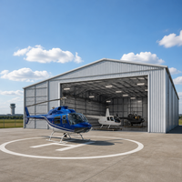 Hangar à avions à grande portée en structure métallique pour les installations de stockage aérien et les projets de construction