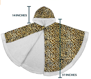 Couverture Poncho Sherpa en peluche pour femmes, housse, en molleton chaud, doux et portable, avec poches - Product Image 2