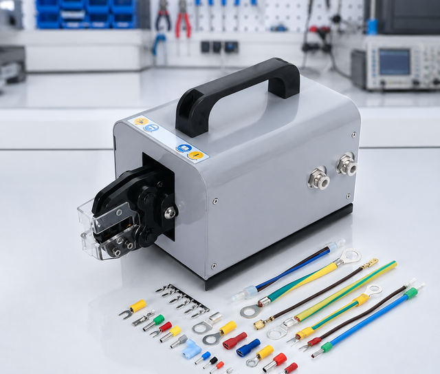 JCW-320G Semi Automatic Terminal Crimping Machine Pneumatic Non-insulated Terminals Crimper Equipment