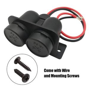 12V <strong>Female</strong> Car Dual Cigar Cigarette Lighter Socket <strong>Connector</strong> With Wiring Cable - Product Image 6
