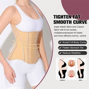 Gaine amincissante colombienne taille haute pour femme, effet <span class=keywords><strong>ventre</strong></span> <span class=keywords><strong>plat</strong></span>, entraîneur de taille BBL, avec logo personnalisé, pour l'entraînement - Product Image 4
