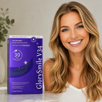 Tiras Blanqueadoras Dentales con Certificación Halal PAP V34, Corrector de Color, Grado Profesional, Sin Peróxido