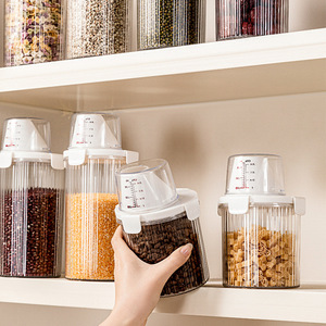 Grain And Cereal Storage Box Cylinder Clip-On Lid Food Grade Airtight Container For Kitchen Dry Goods Moisture Proof - Product Image 4