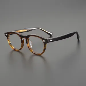 品牌醋酸眼镜monture lunette光学男士眼镜架倒homme昂贵的眼镜