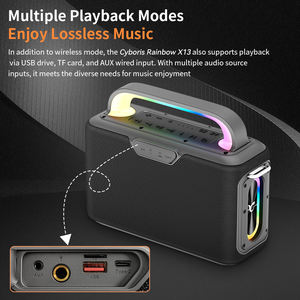 Gökkuşağı X13 200W açık hoparlör-Cyboris IPX6 su geçirmez, Karaoke hazır, taşınabilir parti Boombox ile Loud bas - Product Image 6