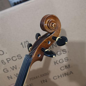 Violín <span class=keywords><strong>Stradivari</strong></span> Clásico Personalizado a Precio de Fábrica, Tapa de Abeto Natural Flameado, Fondo y Lados de Madera de Brasil, Arco de Arce - Product Image 6