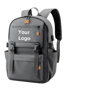 Sac de voyage grande capacité avec logo personnalisé, sac à dos d'affaires décontracté et tendance pour ordinateur portable avec port de chargement USB - Product Image 1