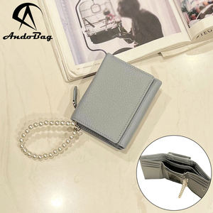 AndoBag Short <b>Wallets</b> for <b>Women</b> Genuine Cow Leather <b>Card</b> Holder Large Capacity Trifold <b>Wallet</b> Fashion Coin Purse 1826-1836 - Product Image 1