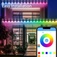 Luces LED Impermeables IP67 con Control Remoto por Aplicación, Fácil Instalación, Iluminación Decorativa para Exteriores, Jardín, Patio y Casa