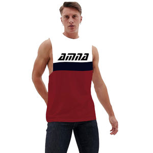 Camiseta lisa informal de cuello redondo para hombre, ropa de gimnasio, chaleco de Fitness - Product Image 5