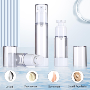 Flacon Airless 15ml 30ml 50ml 80ml 100ml 120ml, Flacon de Lotion Airless Blanc, Pompe Pulvérisatrice en Plastique avec Sérigraphie Cosmétique - Product Image 2