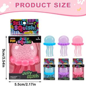 <span class=keywords><strong>Juguete</strong></span> Antiestrés de Medusa con Purpurina Estilo OHH, Cubo Suave de TPR para Apretar, <span class=keywords><strong>Juguete</strong></span> Sensorial para Niños y Adultos, Alivio de la Ansiedad - Product Image 4