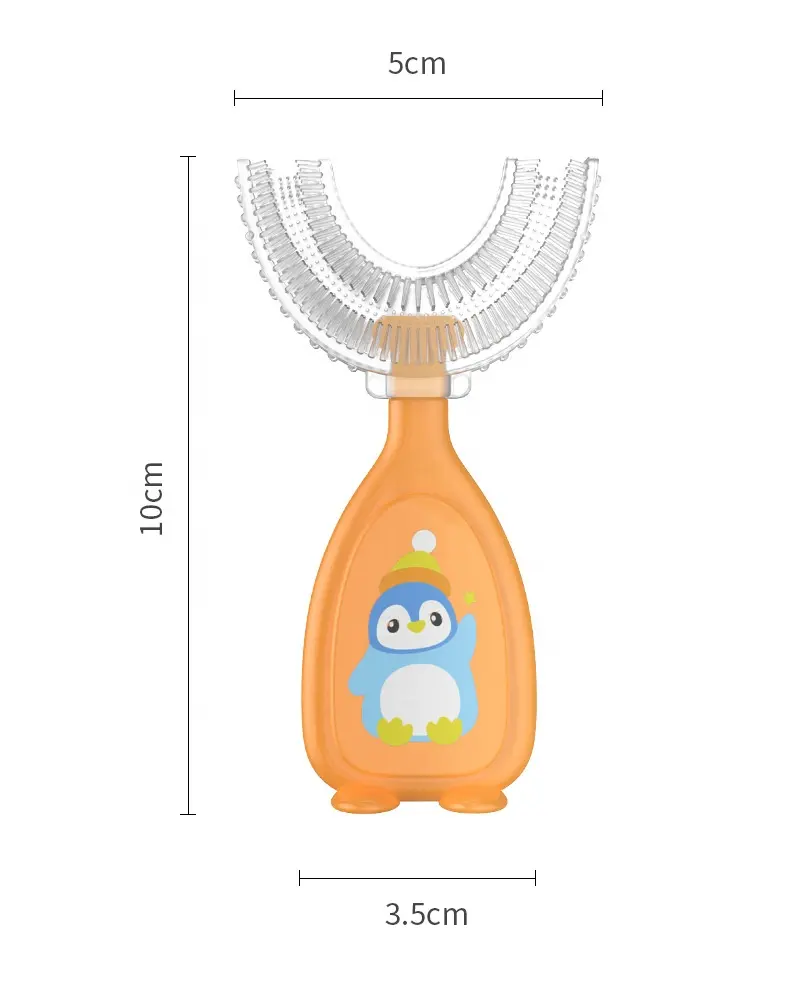 Brosse à dents en forme de U pour enfants de 2 à 12 ans, brosse de nettoyage des dents buccales, en Silicone souple, blanchiment des dents pour enfants