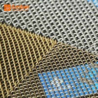 Panneaux muraux décoratifs architecturaux, rideaux sur mesure en maille métallique d'acier inoxydable pour cloisons de séparation