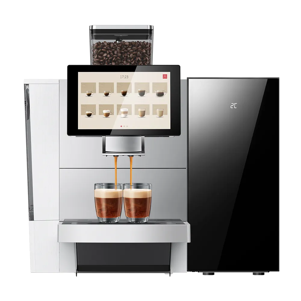 Multifuncional inteligente completamente automático comercial inteligente Espresso Bean to Cup Coffee Maker Machine para negocios