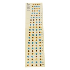 Autocollant pour manche de basse, tableau de notes en plastique imperméable, aide à l'apprentissage de la guitare basse - Product Image 4