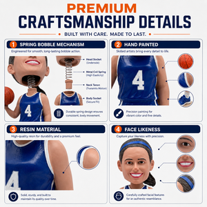 Statuetta Personalizzata <span class=keywords><strong>di</strong></span> Giocatrice <span class=keywords><strong>di</strong></span> <span class=keywords><strong>Basket</strong></span>, Dipinta a Mano con Palla Rotante, Figurina Sportiva in Resina - Product Image 4