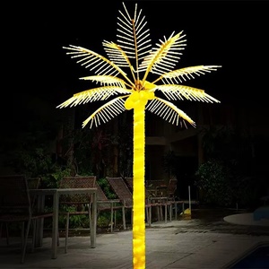 Thiết Kế Mới Chống Thấm Nước LED Chiếu Sáng Nhân Tạo Cây Cọ Dừa Halloween IP65 3M Khung Kim Loại + Pvc + Đèn Led CE ROHS - Product Image 2