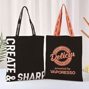 Sacs fourre-tout en toile personnalisés avec logo imprimé, nouveau style simple, tendance, grande capacité, sac à bandoulière - Product Image 1