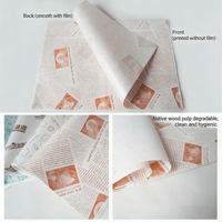 Papel Antigrasa Personalizado con Diseño Gratuito, Impresión Digital a Doble Cara CMYK, Papel Reciclado Sin Recubrimiento, Sin Madera, 50 g/m²