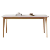 Ensemble de table et de chaises de salle à manger de luxe moderne, écologique, durable, 4 à 6 places, rectangulaire, en bois massif, design de précision CNC par Lumio