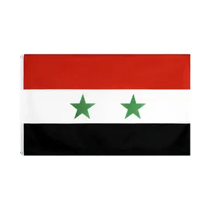 New Product 3x5ft Syrian National Flag Double Sided Printing Printed Country Palestine Flag