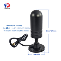 Antena magnética Digital de HDTV para interiores, dispositivo de alta calidad para DVB-T, DVB-T2, VHF, UHF, TV, HDTV