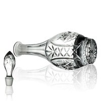 N7 kualitas tinggi kristal bening kaca Whiskey Decanter botol anggur pola kincir angin ukiran desain transparan rumah tangga