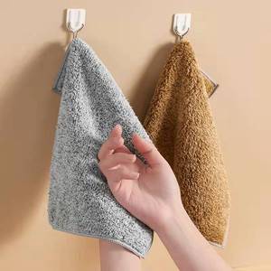 Bamboo Fiber Dish Towel Double Layer Thickened Absorbent Oil Resistant Stain Remover Solid Color Kitchen Cleaning Cloth for Pots - Product Image 2