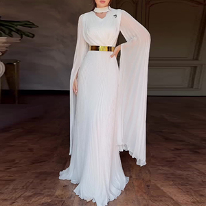 Chuyên nghiệp OEM ODM trumpet Tay áo dài mỏng thanh lịch của phụ nữ sang trọng chính thức Max Dresses bán buôn - Product Image 1