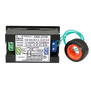 Monitor de energía eléctrica Panel de medidor de <span class=keywords><strong>amperios</strong></span> de voltaje Digital 240V 100A AC Volt Amp Watt Meter Display Digital VU Meter - Product Image 4
