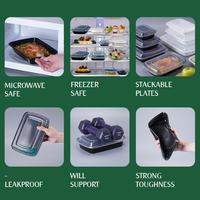 16oz 24oz Injection Rectangle Micro-ondes Boîte alimentaire en plastique pp Récipients jetables avec couvercles pour les aliments