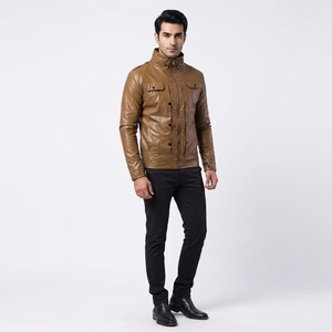 2026 Latest Fashion Men's Leather Jacket Autumn Solid Popular Simple Casual Design with <b>Camouflage</b> Pattern jacket for men - Product Image 1