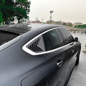 BMW X6 G06 2019+ Rear Window Quarter Window Louvered Decals Piano Black Carbon Fiber Texture Exterior Modification - Product Image 2