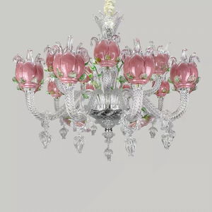 Lampadario in Vetro Soffiato a <span class=keywords><strong>Mano</strong></span> Stile Murano Personalizzato per Villa, Hotel, Soggiorno e Sala da Pranzo - Product Image 1