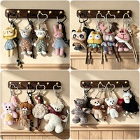 Pendentif de sac animalier mignon style forêt, cadeau haut de gamme, poupée, porte-clés de téléphone portable