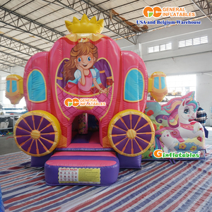 Toboggan aquatique gonflable en PVC écologique pour enfants, château de princesse, pour l'été en plein air - Product Image 5