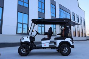 Profesyonel Özel Yapım 4 Kişilik Beyaz Elektrikli Golf Arabası, Kamp, Servis ve Gezi İçin Uzun Ömürlü Akülü Araç - Product Image 3
