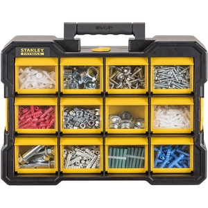 Organisateur d'outils portable Stanley Fatmax, 12 poches, poignée supérieure en plastique jaune, rangement universel - Product Image 4