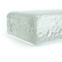 Ultra White Real Color Crystal Glass Brick Acid Etched Stain Hollow Solid Bubble Wall Partition Medical Use Living Room Hotel